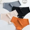 4pcs Ice Silk Seamless Women's Underwear with Pure Cotton Crotch for High-end Japanese Girls