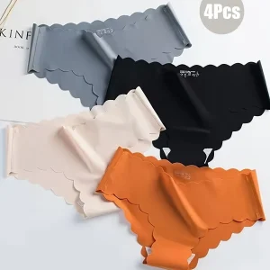 4pcs Ice Silk Seamless Women’s Und...