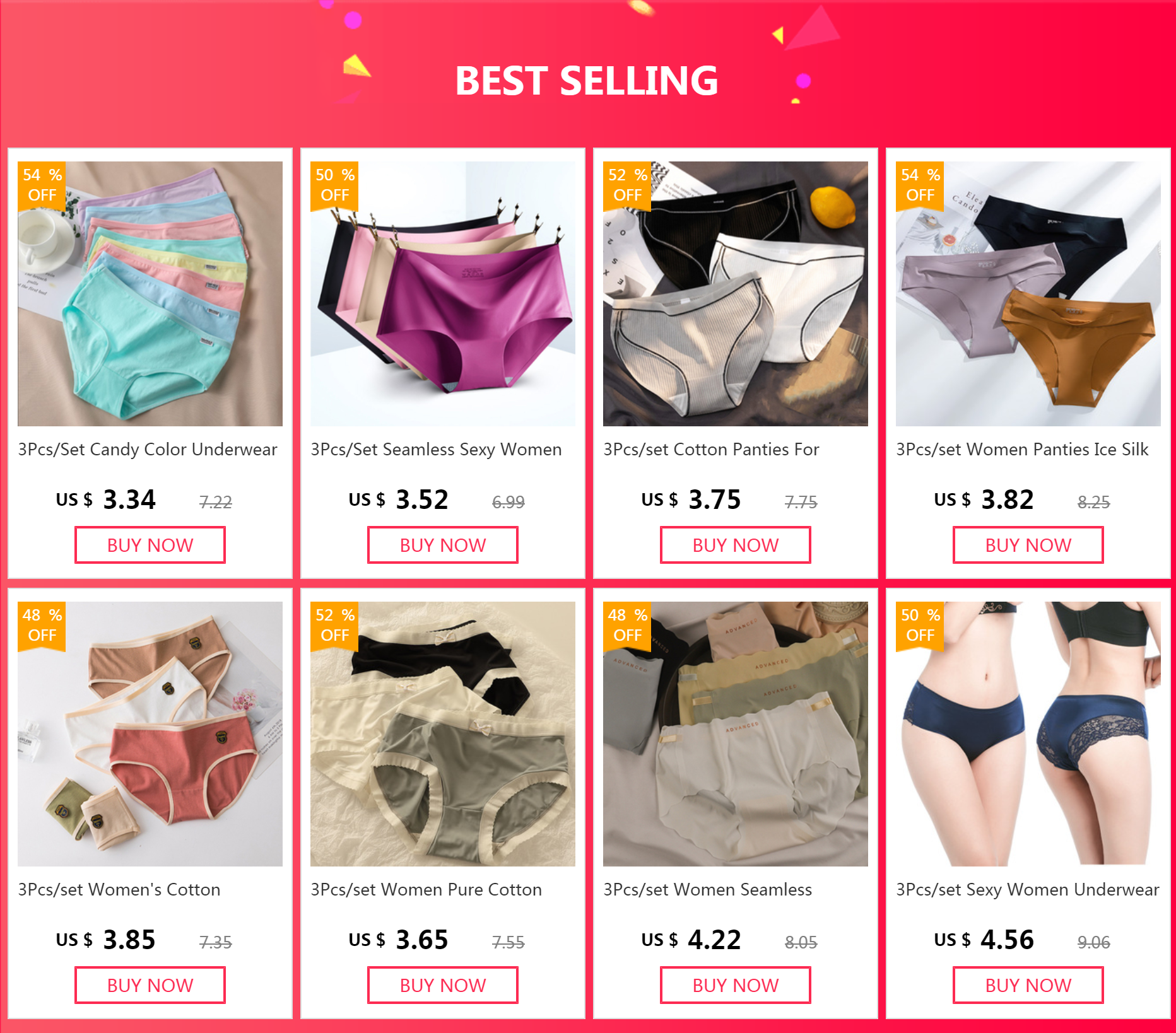 AOTOLK 3Pcs/Set Large Size XXL Seamless Women Panties Mid-waist Briefs Female Breathable Underwear Ice silk Crotch Lingerie