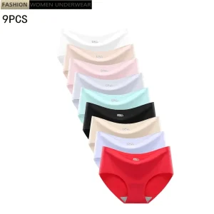 9 PCs/Lot Seamless Ice Silk Underwear fo...