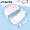Portable USB Cable 6W Mini Nail Lamp UV LED Gel Polish Cured Pink White Nail Dryer Machine Home Nails Dry Tool For Gel Varnish