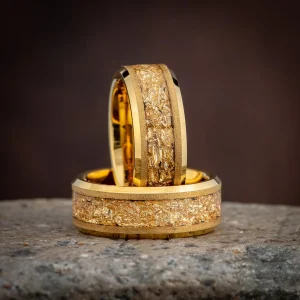 8MM Gold Color Tungsten Carbide Men’s ...