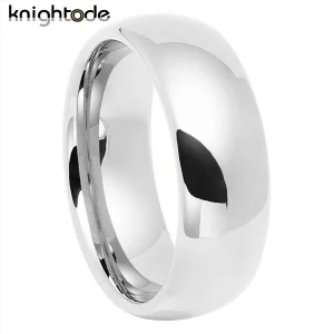 White Gold Color Tungsten Carbide Ring S...