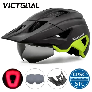 VICTGOAL LED Bike Helmet With Sun Goggle...