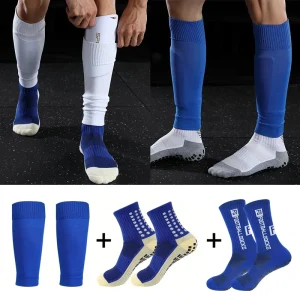 3 Pairs Set Men Grip Soccer Socks and Kn...