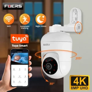 FUERS 4K 8MP WiFi IP Camera With Adjusta...