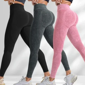 Women Seamless Gym High Waist Yoga Pants...
