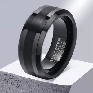 Vnox 8mm Tungsten Wedding Band for Men, ...