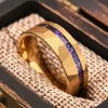 8MM Gold Color Tungsten Carbide Ring Men's Wedding Bands, Fashion Jewelry Engagement Ring Promise Ring Fine Gifts US Size 7-13