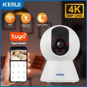 KERUI 5MP 4K Tuya Smart Mini WiFi IP Cam...