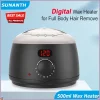 Big Size 500ml Wax Heater Machine For Hair Removal Wax Beans Warmer with Digital Display Screen Depilatory Wax-melting Pot