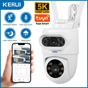 KERUI Outdoor 10MP 5K HD Dual Lens WiFi ...