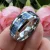 Fashion 8mm SilverBlue Carbon Fiber Hear...